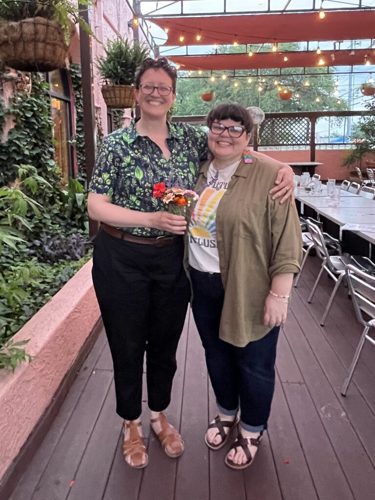 Rev. Rachel and her partner Alison